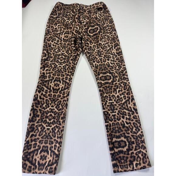 Superdown Leopard Print Straight Leg Skinny Pant Size Medium - Picture 1 of 7